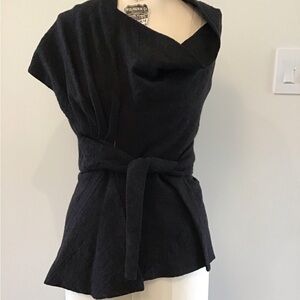 Rick Owens Black Draped Blouse